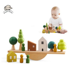 Wooden Forest Stacking Blocks Sensory Baby Toy Gift
