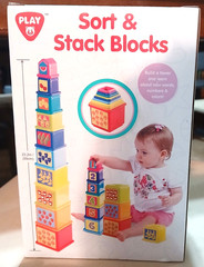 New Playgo Toys Sort & Stack Blocks Number Color Letter Infant Toddler Learning