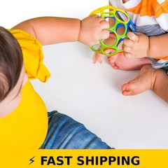 Bright Starts Oball Easy Grasp Classic Ball – Infant Toy – Red/Yellow/Green/Blue