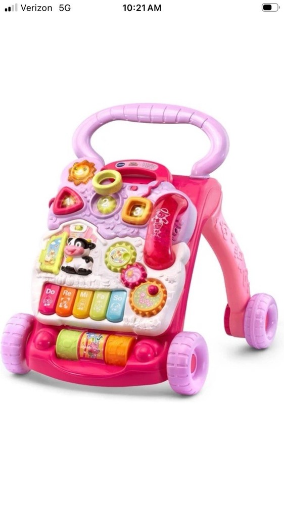 VTech Sit-to-Stand Learning Walker (Frustration Free Packaging), Pink