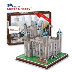 3D puzzle clever & happy paper model DIY assemble toy Tower of London kid gift