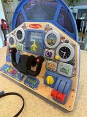 Melissa & Doug Pilot Dashboard W/Play Headset Lights Sounds Interactive Toy