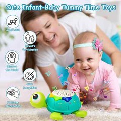 5 in 1 Musical Projector Turtle Toy Babies 6-12 Months Crawling Tummy Time, New