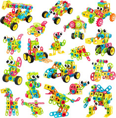 195 PCS Educational STEM Toys for Boys and Girls Ages 3 4 5 6 7 8 9 10 Construct