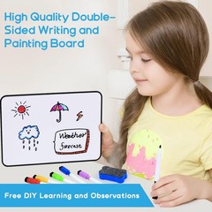Busy Book with Classified Storage Box & Double-Sided Writing Board, 15 Themes…