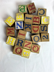 Educational 22 Wood Alphabet & Number Blocks, ABC Toy for Toddlers.