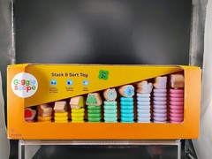 Gigglescape Wooden Stack & Sort Toy For Ages 2+