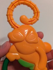 Rainforest Monkey Rings Activity Rattle Hanging Toy Fisher Price Orange Green