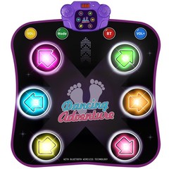 Dance Mat Toys for 3-12 Year Old Kids, Electronic Dance Pad with Light-up 6-B…