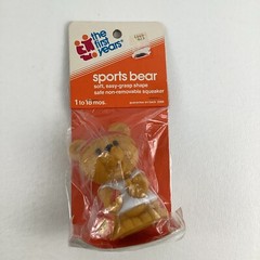 The First Years Sports Bear Soft Easy Grasp Squeaker Baby Toy Vintage 1983