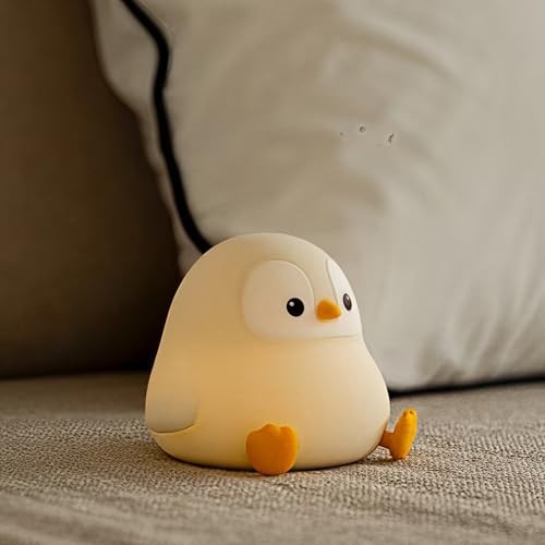 Penguin Night Light, LED Squishy Novelty Animal Night Lamp, Food Baby Penguin