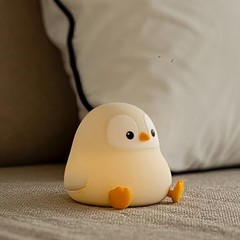 Penguin Night Light, LED Squishy Novelty Animal Night Lamp, Food Baby Penguin