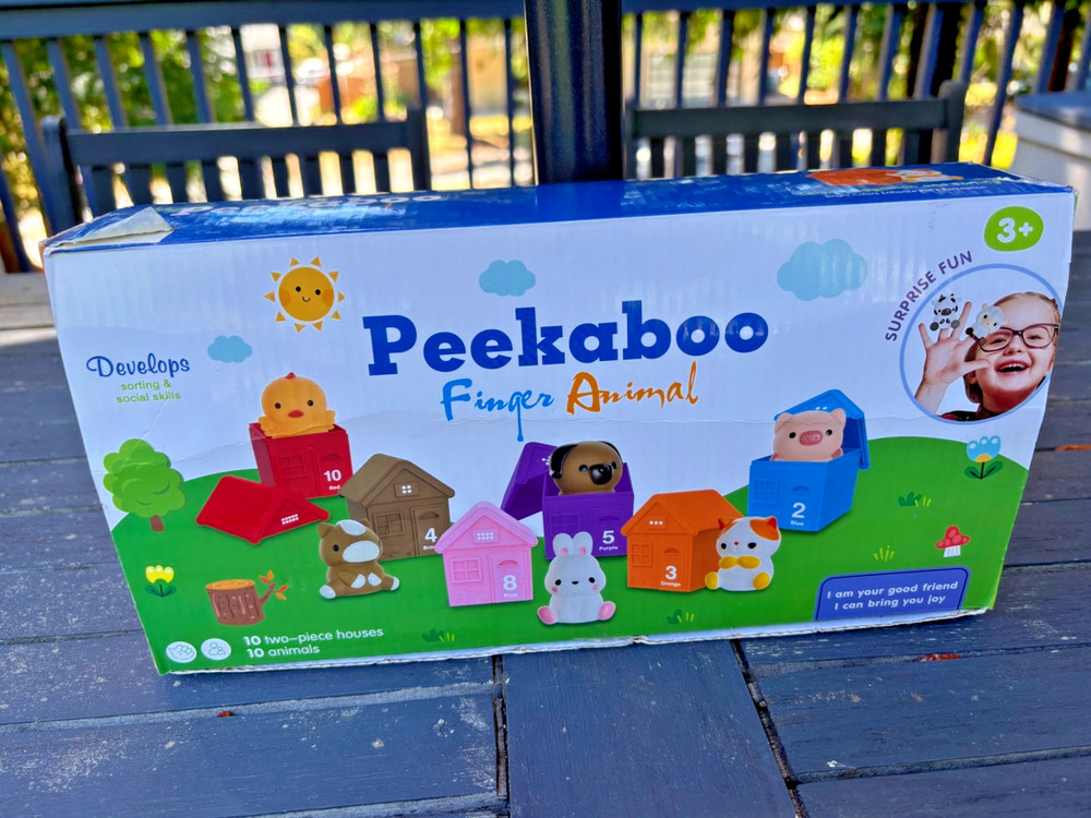 Peekaboo Finger Animal Matching & Counting Toy Set (20 Pieces)