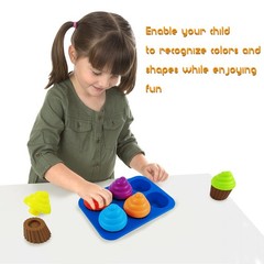 Cupcake Toy Toddler Toy Learning Colors and Shape-Shape Sorting Toys for Todd…