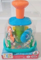 New Playright Aquarium Push & SpinColorful Spinning Fishes 6M+ Baby Toy