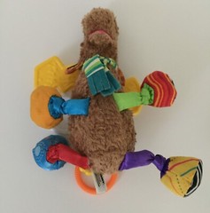 Lamaze Mortimer Moose Hanging Toy Rattle Crinkle Teether Clip On Yellow Antlers