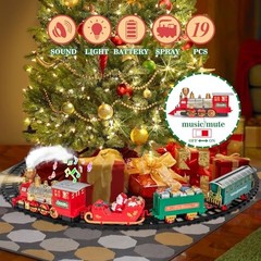 Train Set, Christmas Train Set with Steam, Light and Sounds, Train Sets for