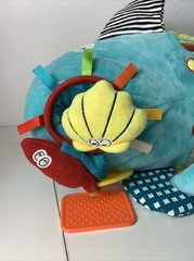 Dolce Play & Learn Whale Plush Interactive Baby Toy Textured Zipper Motor Skills