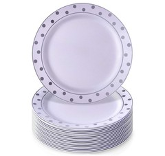 Silver Spoons Disposable Plates For Party – (20 Piece) Heavy Duty Disposable …