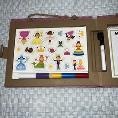 Melissa & Doug Play Draw Create Princess Reusable Drawing Magnet Kit 60pc Set.