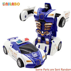 Transformable Robot Sports Car Toys Educational Kids Colorful Model Vehicle