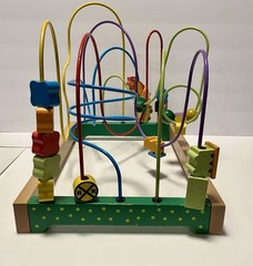 Large Bead Rollercoaster Toy Early Childhood Developmental Multicolor 14”