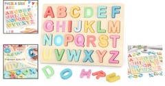 Educational Wooden Alphabet Puzzle for Kids Hand Eye Coordination