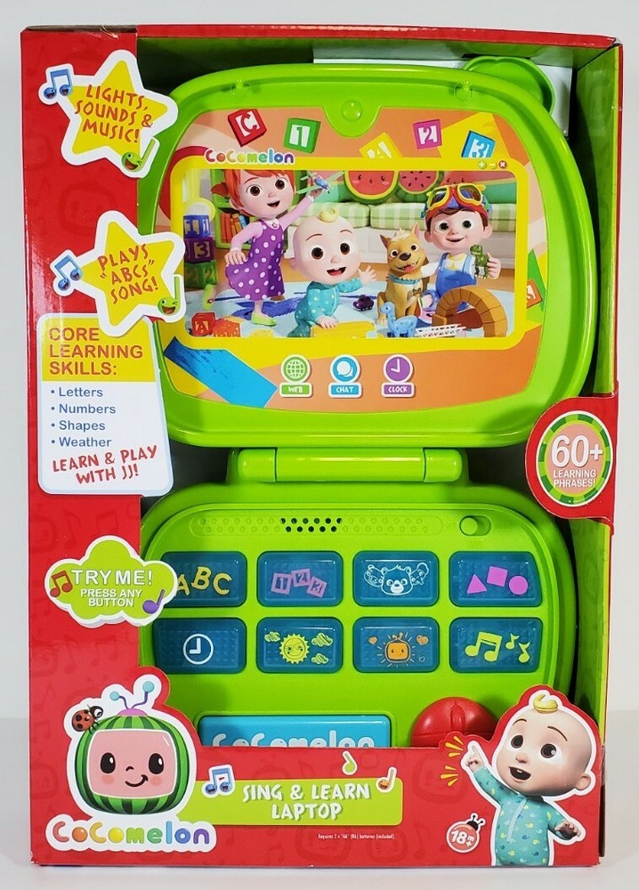 CoComelon Sing and Learn Laptop Interactive Toy Letters Numbers Shapes ABC JJ