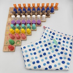 Lovevery Montessori Math Bars & Number Tiles Counters Wooden Toy – Missing 1 pc