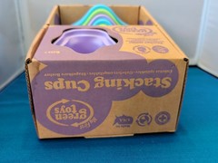 My First Green Toys 6 Stacking Cups 6 months + NIB Made from Recycled Milk Jugs