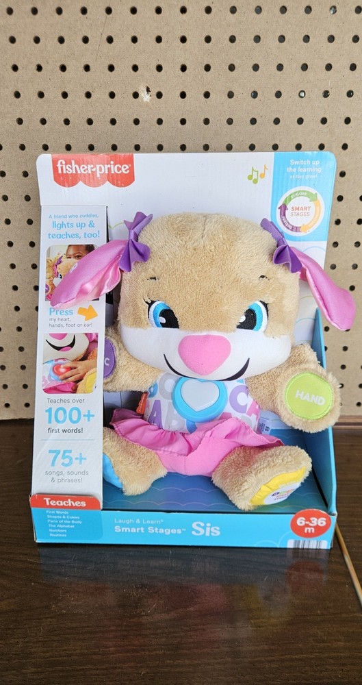 Fisher-Price Laugh & Learn Smart Stages Sis Plush Toy FDF22 NIB New 6-36M
