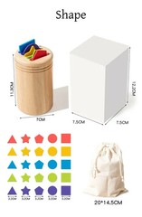 Montessori Wooden Toys Color Sorting Fine Motor Toys Shape Matching Sensory Toys