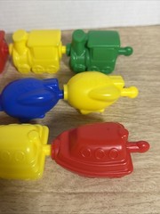 Fisher Price Snap-Lock Beads. 12 Vehicles Trains Cars Planes Mattel 4 Colors
