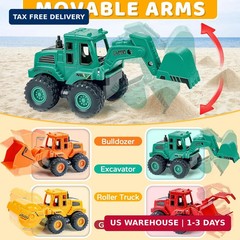Beestech Construction Toys for 3 Years Old Boys Girls Kids, Friction Powered Con
