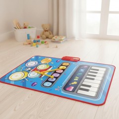 Foldable Musical Play Mat for Toddlers – Piano & Drum for Ages 1-2, Safe & Fun