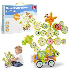 Gears Building Toys for Kids Ages 3+, STEM Construction Set for Standard Orange