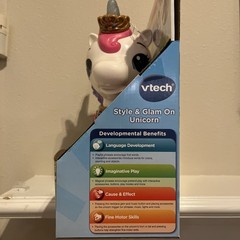 Vtech Style & Glam On Unicorn Interactive Toy w Accessories Ages 1.5-4 Yr NIB