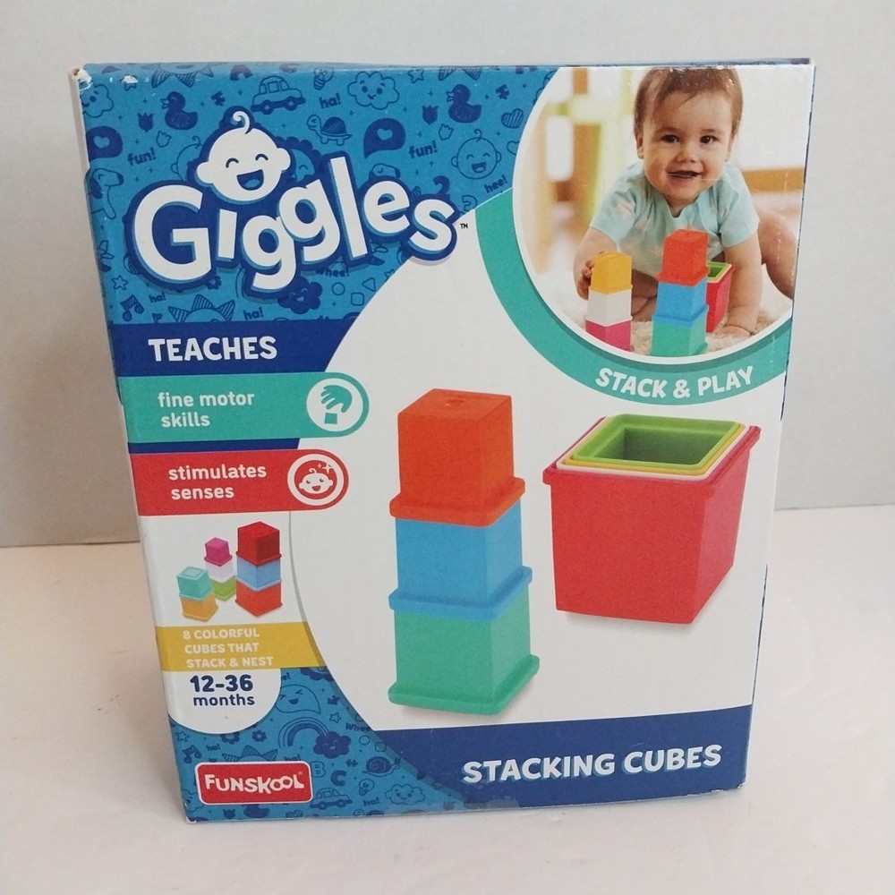 Giggles Stacking Cubes Multicolor 12-36 Months Preschool Toys Funskool New