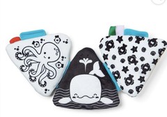 Melissa & Doug Ocean Tummy Time Triangle Infant Baby Toy, Soft Sensory Toy