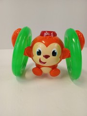 Musical Light-Up Monkey Toy with Rolling Wheels – Interactive Sound & Motion Bab
