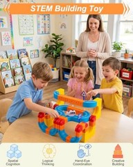 Electric Train Set for Kids, 3D Cube Track with Gravity Deluxe Set(147pcs)