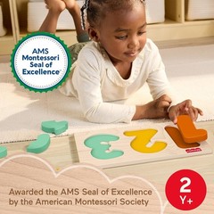 Interactive Montessori Toy: 6-Piece Wooden Number Puzzle for Toddlers aged 2+