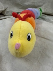GUND Tinkle Crinkle Jumbo Caterpillar Plush 17″ Sensory Rattle Toy Good Used