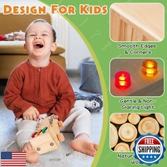 OAKJAR Busy Board,Montessori Screwdriver Board Set for 2-6 Years Old,Montesso