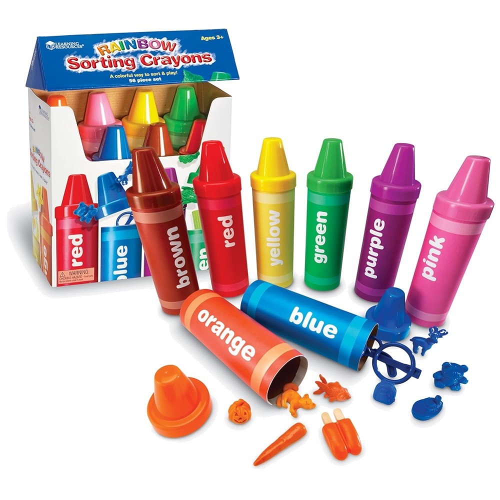 Rainbow Sorting Crayons – Color Recognition Toy for Toddlers
