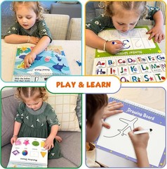 Busy Book for Toddlers, 30 Pages, Pre-Assembled, Preschool Learning Activitie…