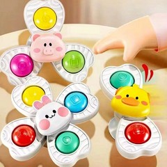 Baby Sensory Suction Spinner Toy Kids Fidget Bath Travel Activity Toys 3PCS