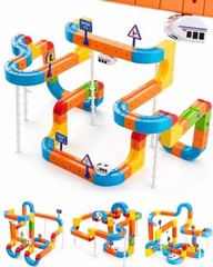 Electric Train Set for Kids, 3D Cube Track with Gravity Deluxe Set(147pcs)