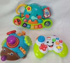 3 Baby Toys Game & Learn Controller Fisher Price Colors Shapes Numbers Learning