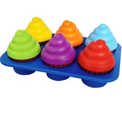 Cupcake Toy Toddler Toy Learning Colors and Shape-Shape Sorting Toys for Todd…